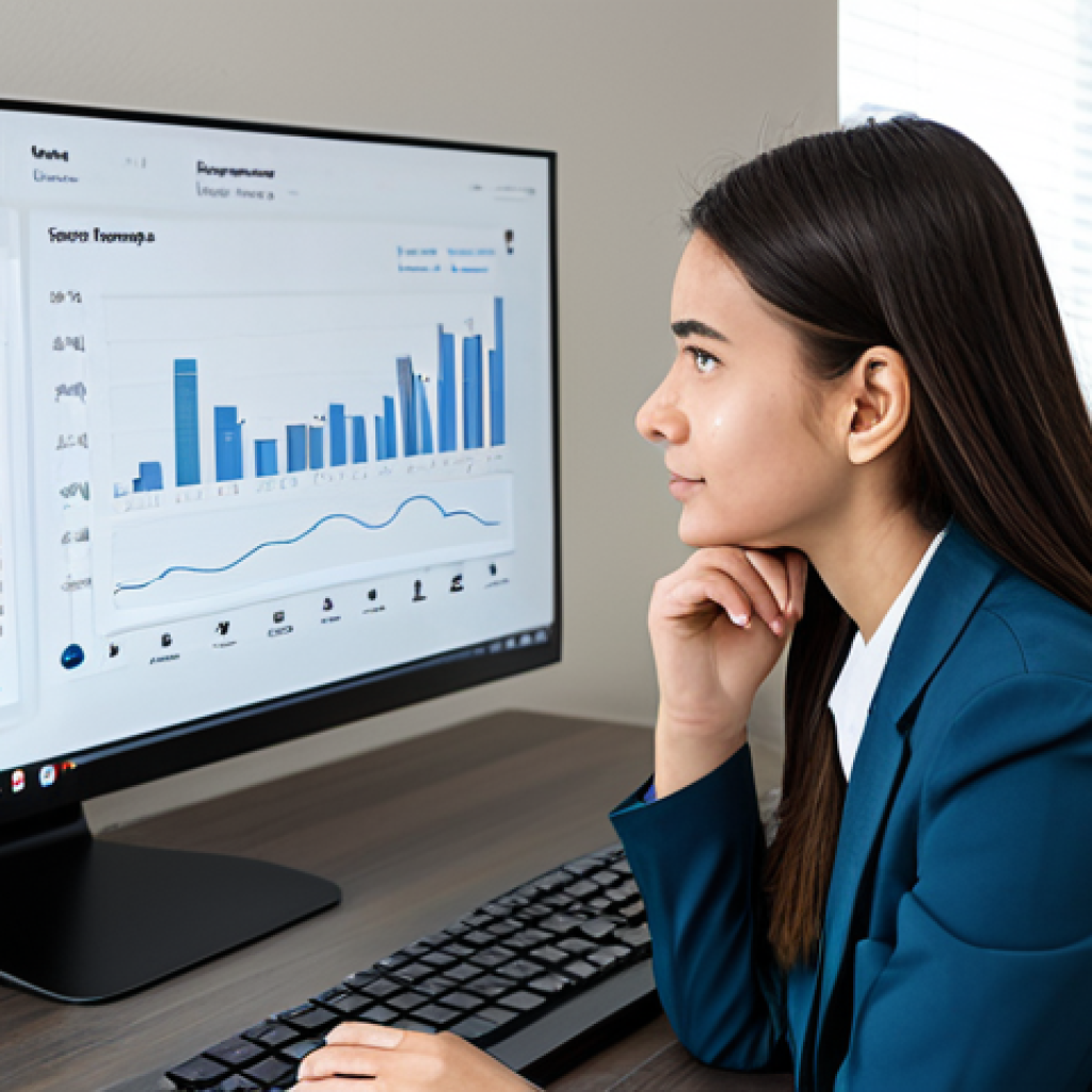A focused professional individual, fully clothed in a modest business casual outfit, sits attentively at a sleek modern desk in a well-lit home study. They are looking intently at a large computer screen displaying an AI language learning interface, which shows intricate graphs and highlighted linguistic error patterns, clearly visualizing personalized feedback and corrective suggestions. The setting is clean and organized, fostering an atmosphere of intellectual engagement and clear progress. fully clothed, modest clothing, appropriate attire, professional dress, perfect anatomy, correct proportions, natural pose, well-formed hands, proper finger count, natural body proportions, professional photography, high quality, safe for work, appropriate content, family-friendly.