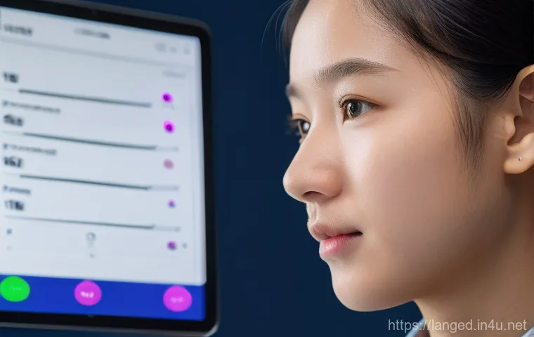 언어 교육에서의 발음 훈련 기법 - **AI-Powered Pronunciation Coach:** A close-up shot of a diverse young adult (early 20s, perhaps Eas...