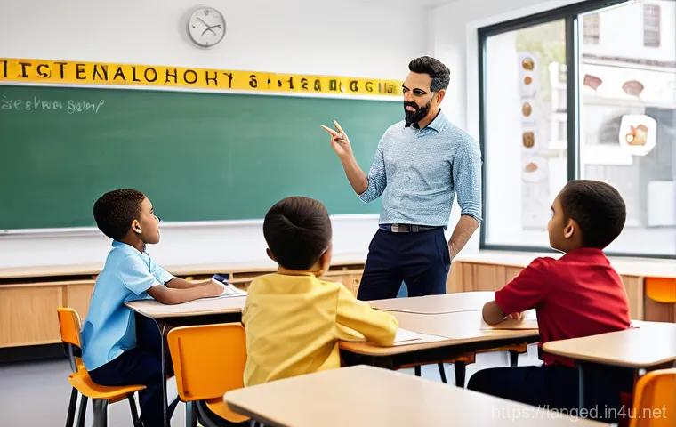 언어 교사의 역할 - **Prompt:** A warm and inviting classroom for young children (ages 3-5), filled with natural light. ... 언어 교사의 역할 - **Prompt:** A warm and inviting classroom for young children (ages 3-5), filled with natural light. ...